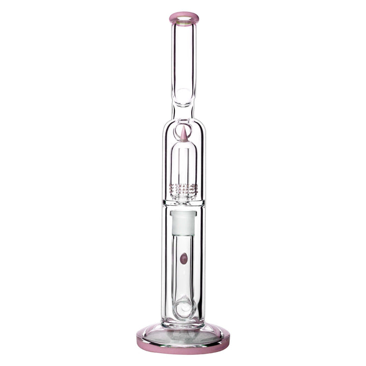 Natty Clear Glass Bong Pillar Perc - PILOTDIARY