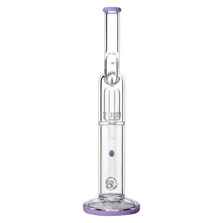 Natty Clear Glass Bong Pillar Perc - PILOTDIARY