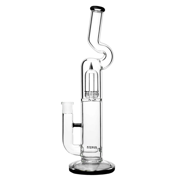Natty Clear Glass Bong Pillar Perc - PILOTDIARY
