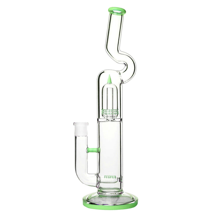 Natty Clear Glass Bong Pillar Perc - PILOTDIARY