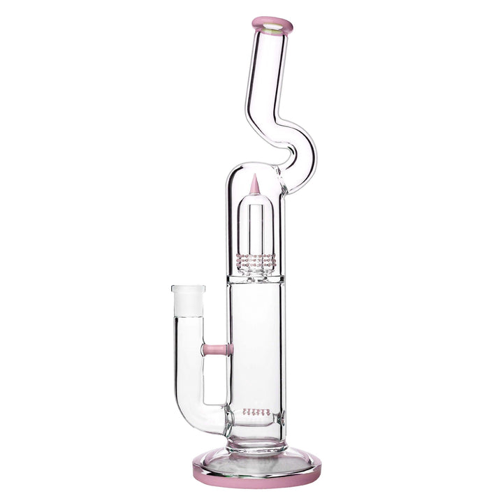 Natty Clear Glass Bong Pillar Perc - PILOTDIARY