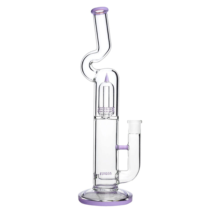 Natty Clear Glass Bong Pillar Perc - PILOTDIARY