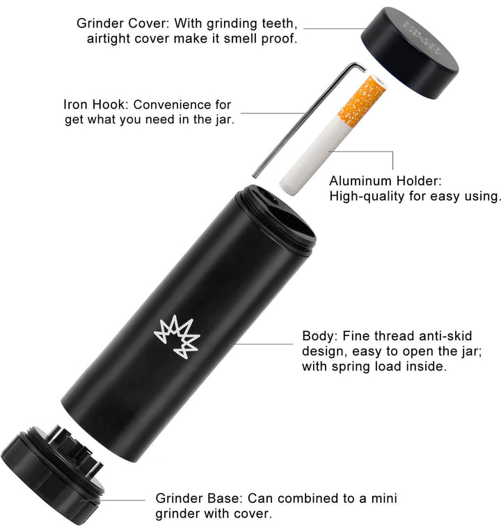 One Hitter Dugout With Mini Grinder Lid - PILOTDIARY