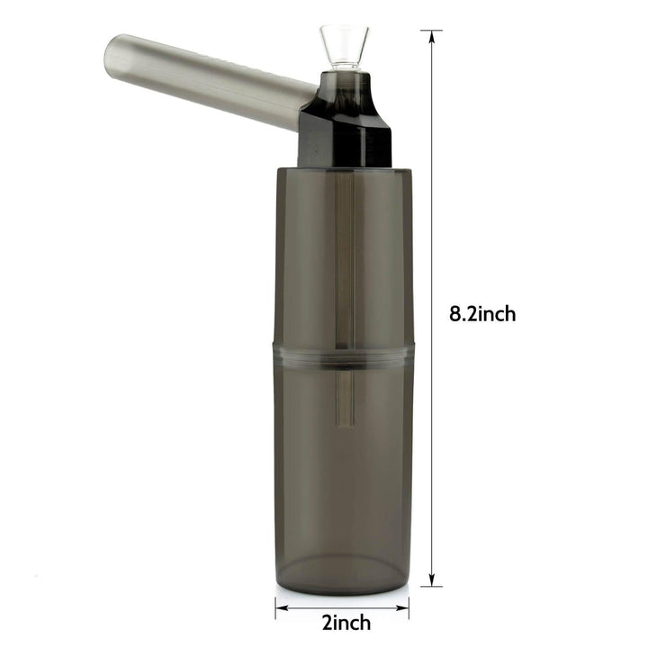 Black Portable Toppuff Water Bottle Pipe Size