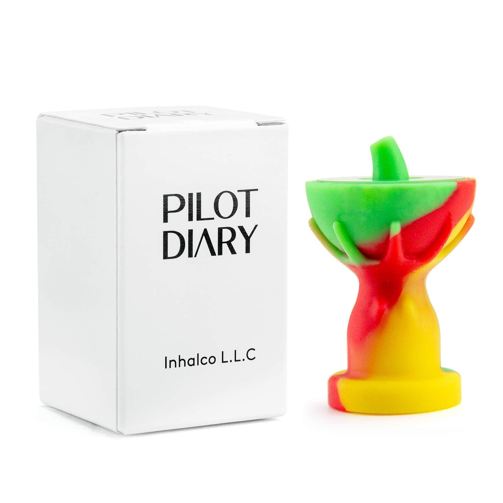 Silicone Carb Cap With Glass Bowl - PILOT DIARY