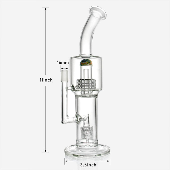 11Inches Double Matrix Perc Dab Rig - PILOT DIARY