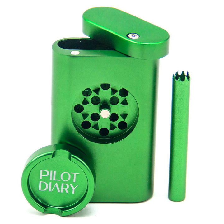 Front close-up view of Dugout with Mini Grinder