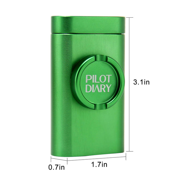 Size and dimensions of PILOTDIARY Dugout with Mini Grinder in inches