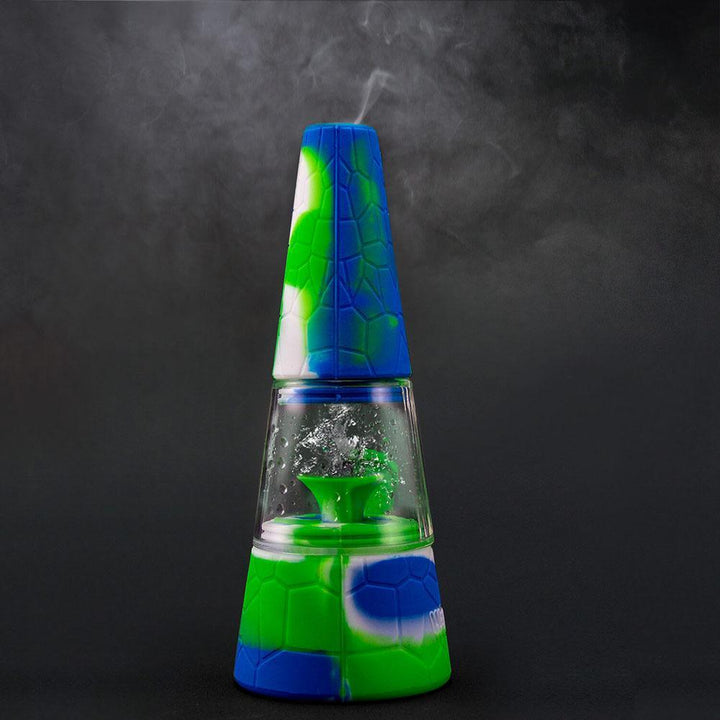 Blue green white Fountain Bong