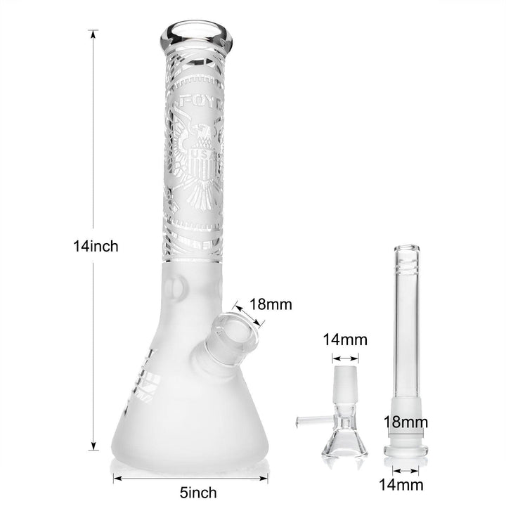 Frosted Glass Beaker Bong - PILOTDIARY