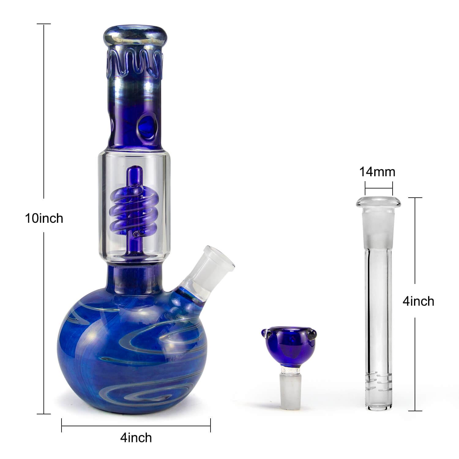 Round Bottom Color Blue Ball Pipe - PILOT DIARY