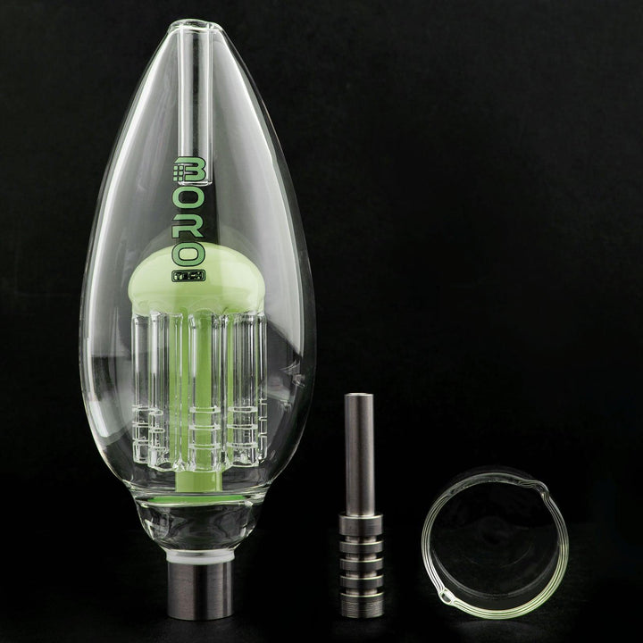 Complete green bulb nectar collector set with all accessories
