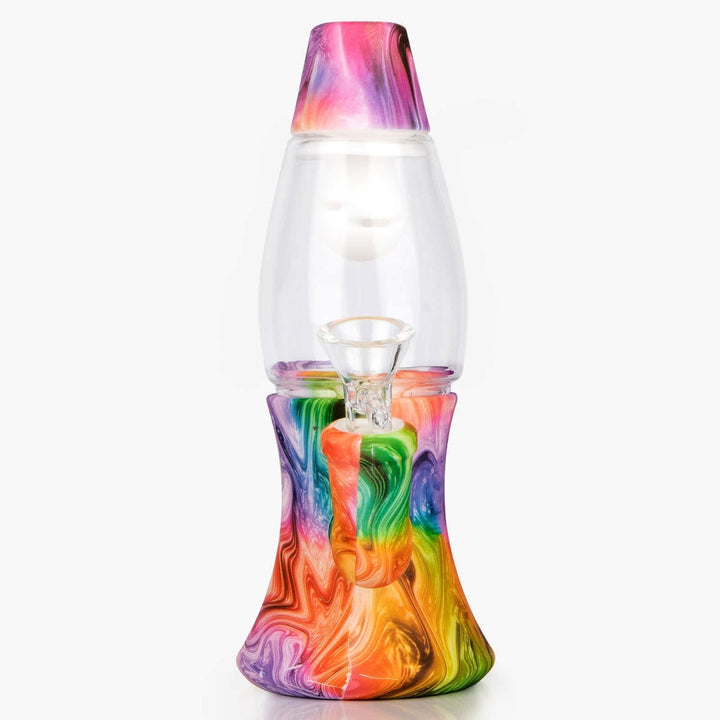 Back view of Lava Lamp Silicone Water Bong showing silicone body