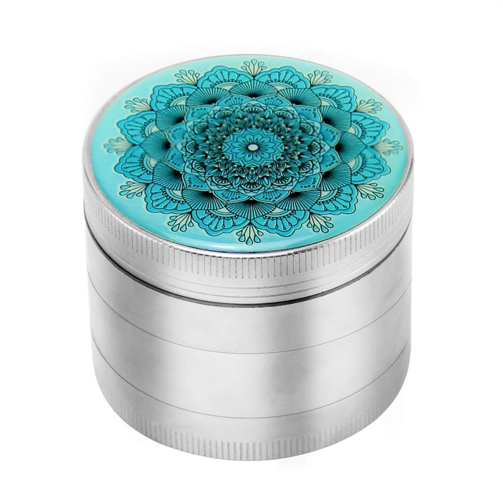 Mandala weed grinder silver