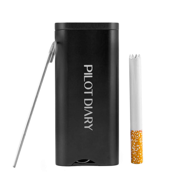 PILOTDIARY Metal Dugout One Hitter with Magnetic Lid for Herbs