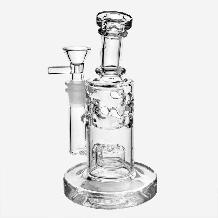 Bend Neck Swiss FOL Perc Glass Mini Water Pipe -PILOT DIARY