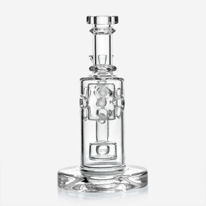 Bend Neck Swiss FOL Perc Glass Mini Water Pipe -PILOT DIARY