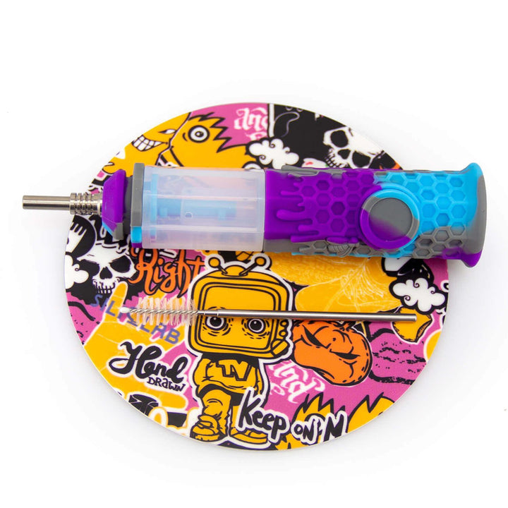 Honeycomb Honey Straw Kit with Cleaning Brush