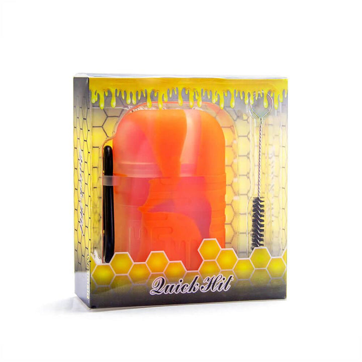 Orange Silicone One Hitter Dugout With Bukcle - PILOT DIARY