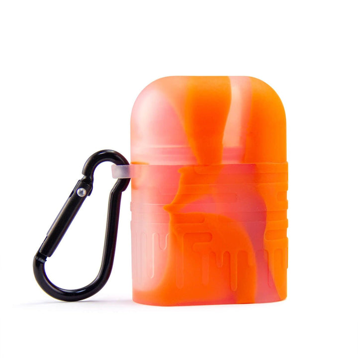 Orange Silicone One Hitter Dugout with Keychain – Front View