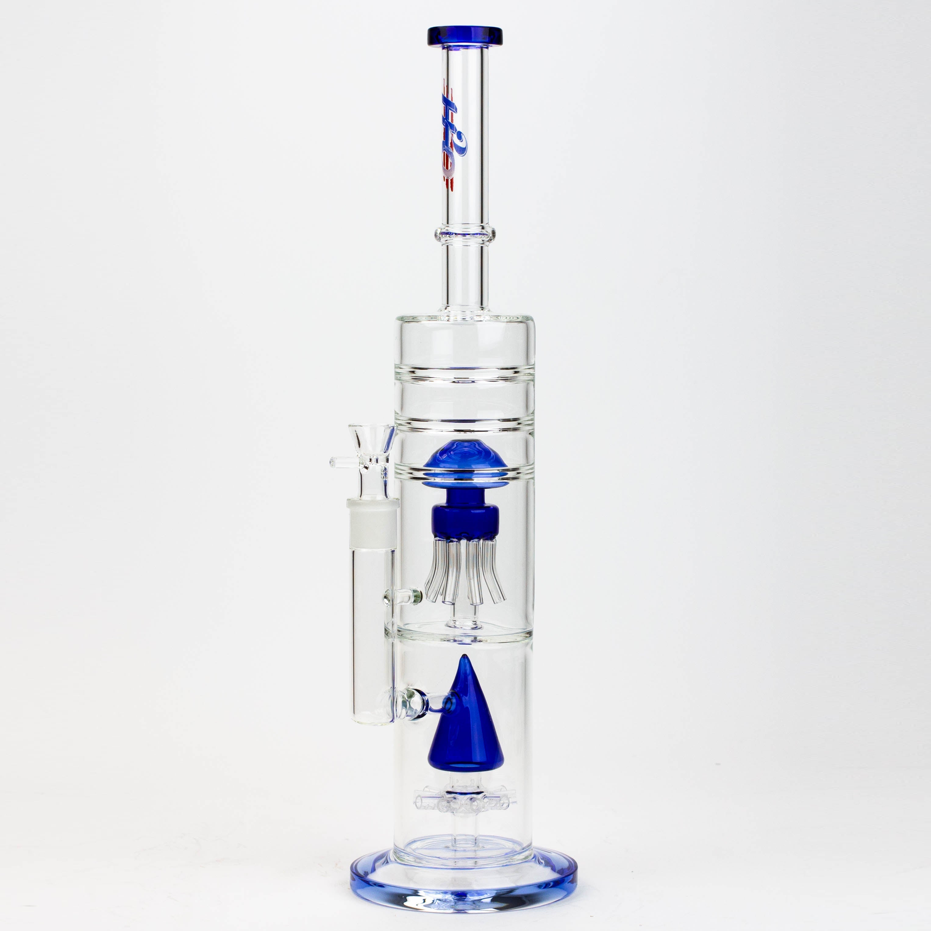 17" H2O dual diffuser glass water bong [H2O-5002]_5