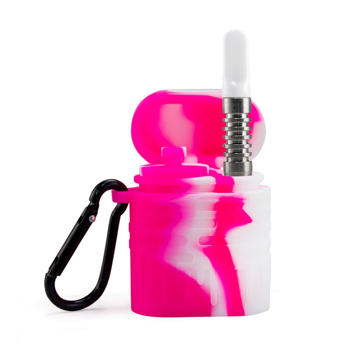 Pink Silicone Dugout One Hitter Set - PILOTDIARY