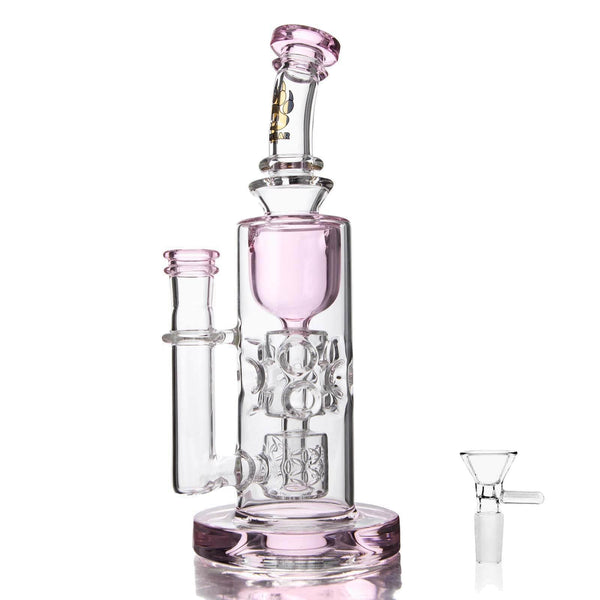 Straight Fab Torus Pink Glass Bong - PILOTDIARY