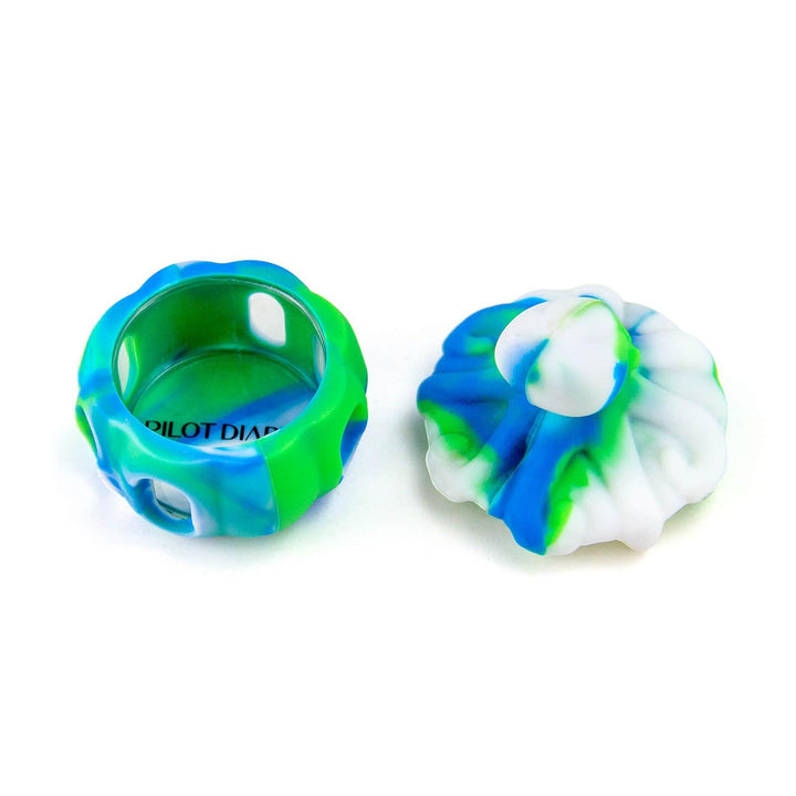 Portable Octopus Dab Wax Container with octopus lid removed, showing inside