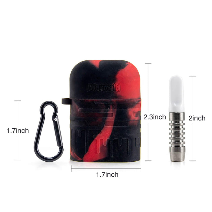 Portable Silicone Dugout Dimensions 2.3 x 1.7 Inches - Compact and Travel-Friendly