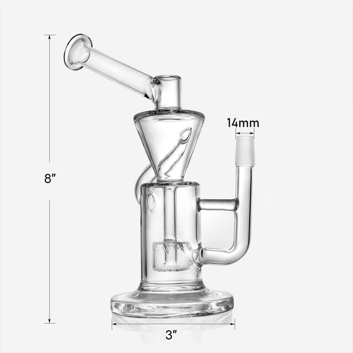 Glass Tronado Recycler Water Pipe - PILOT DIARY