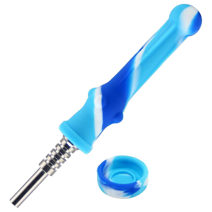 Side view of Reusable Silicone Honey Straw 6.5 inches