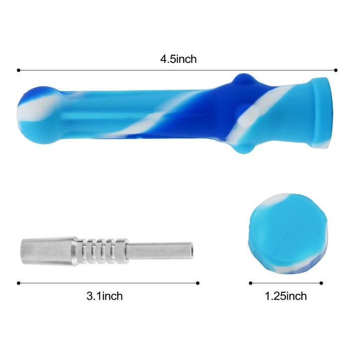 Reusable Silicone Honey Straw 6.5 inches size guide with measurements – perfect portable nectar collector