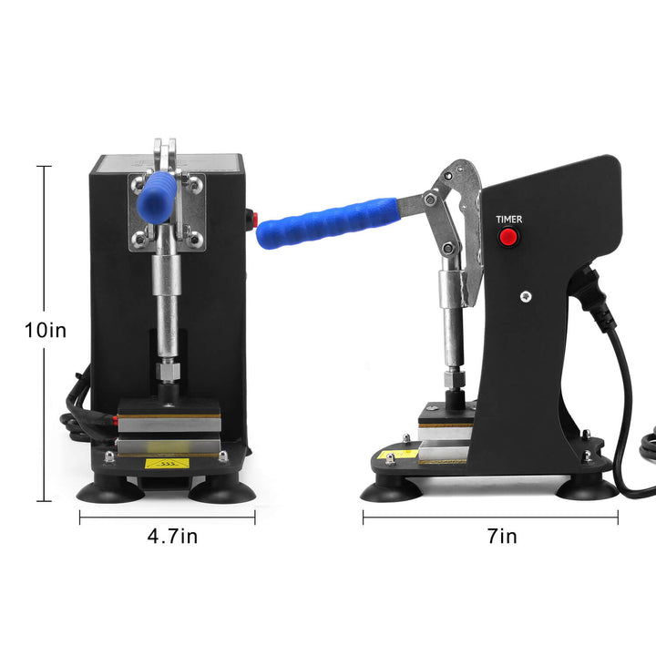 Rosin press dimensions with 2x3 inch aluminum plates