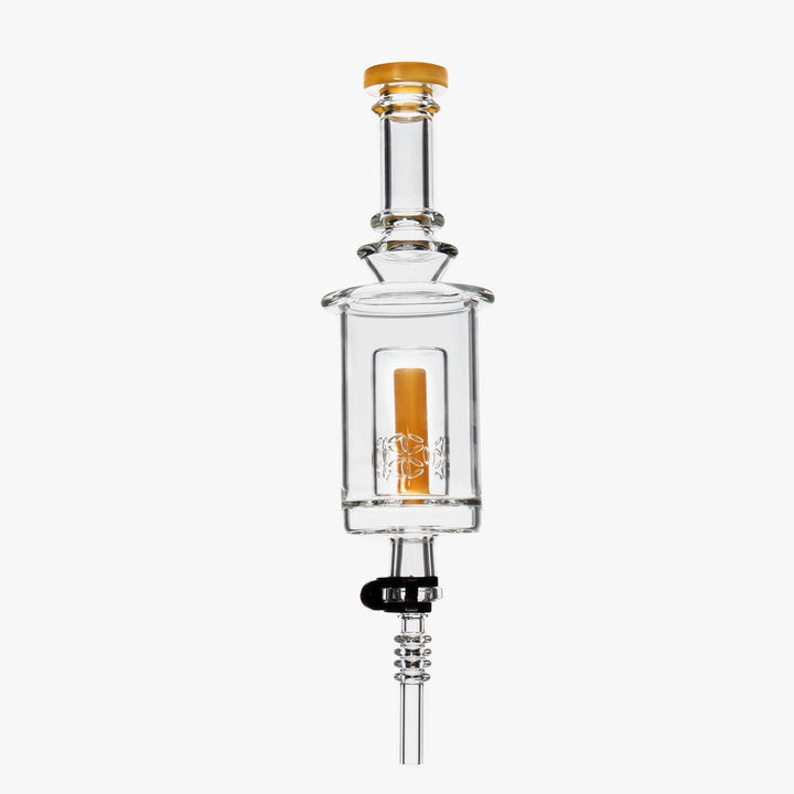 Seed Of Life Perc Glass Nectar Straw in Mango