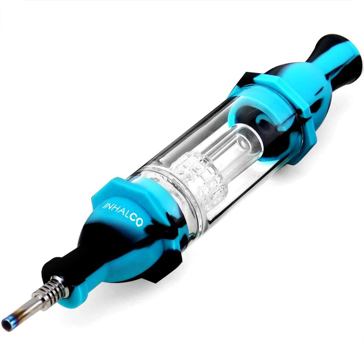 Black Blue Silicone Nectar Collector Dab Straw with Water Filter