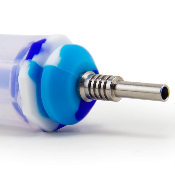 Silicone Honeycomb Honey Straw featuring 10mm titanium tip