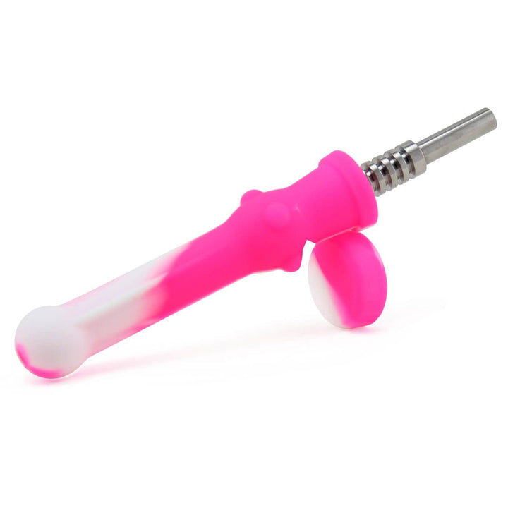 Side View of Mini Silicone Dab Nectar Collector with Titanium Tip
