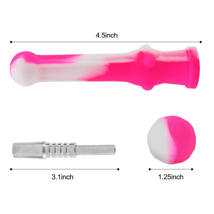 Silicone Dab Nectar Collector Dimensions - Mini Dab Straw Size