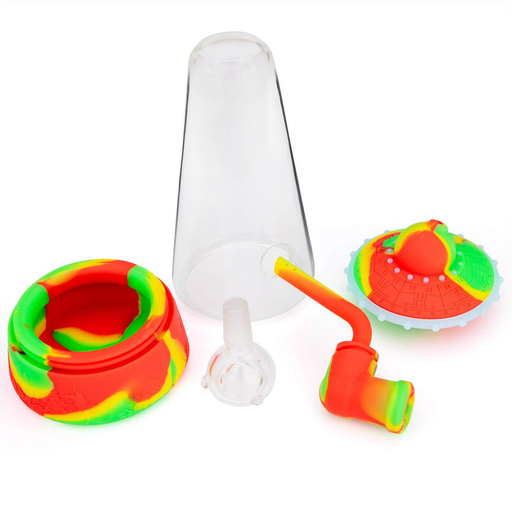 Glass Silicone UFO Bong All Parts
