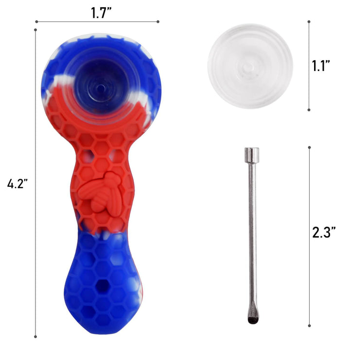 Silicone Pipe With Glass Bowl - PILOT DIARY