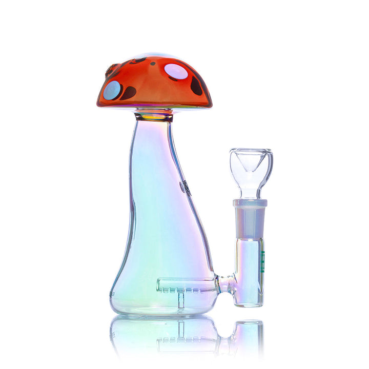 Right side of Trippy Mushroom Bong 6 Inch